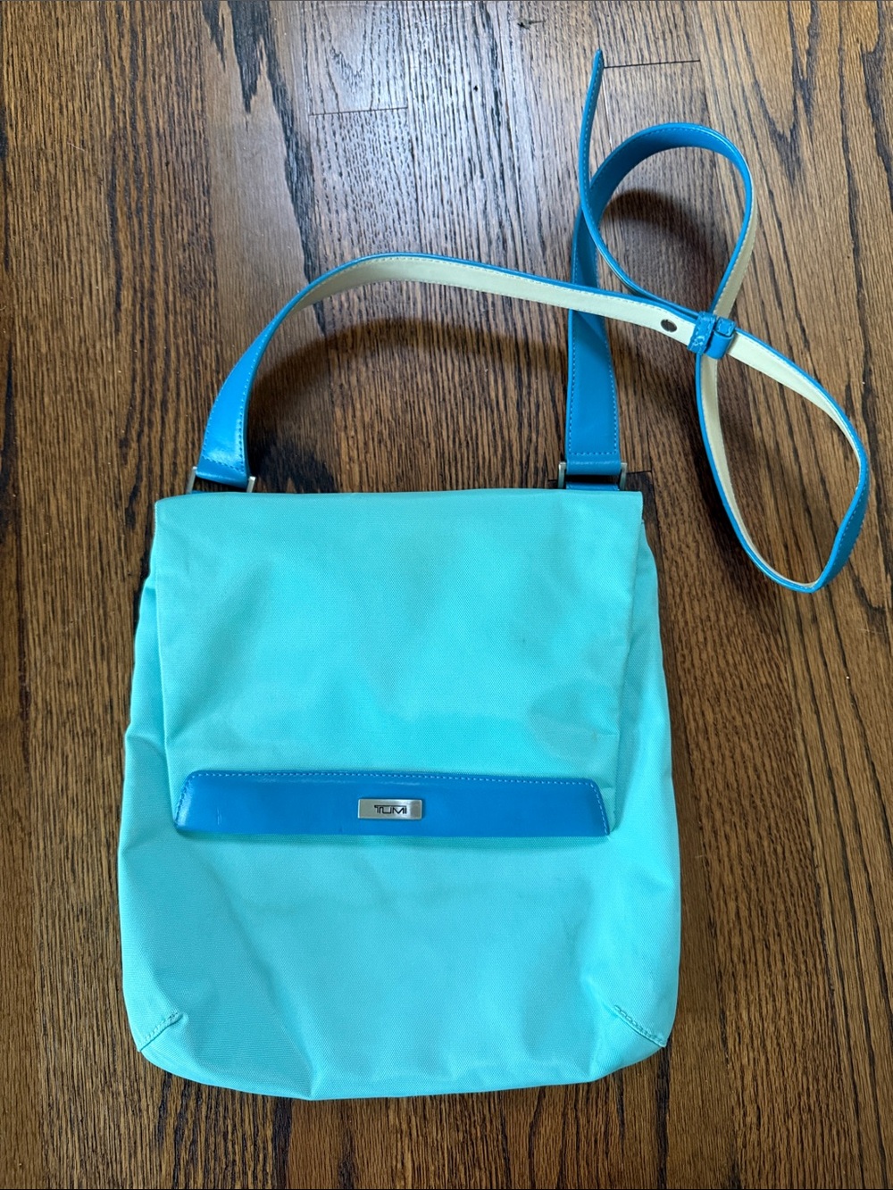 Tumi Turquoise and Blue Crossbody Bag